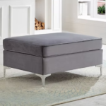 CFI-9281 Grey Velvet Ottoman