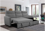 CFI-9027 Grey Linen Reversible Sofa Bed Sectional w/ Storage - Image 3