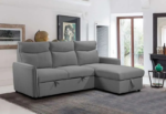 CFI-9027 Grey Linen Reversible Sofa Bed Sectional w/ Storage - Image 2