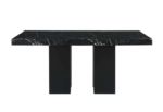 CFI-1605 70″ Faux Black Marble Dining Set w/ Velvet Chairs - Image 2