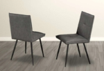 T-3315b 63″ Faux Concrete Dining Set w/ Air Suede Chairs - Image 3