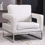 CFI-6861 White PU Accent Chair