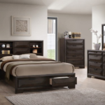 Laura Espresso Wood Platform Bed w/ Storage Drawers