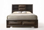 Laura Espresso Wood Platform Bed w/ Storage Drawers - Image 2