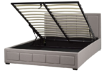 Westley Beige Linen Platform Bed w/ Hydraulic Storage - Image 3