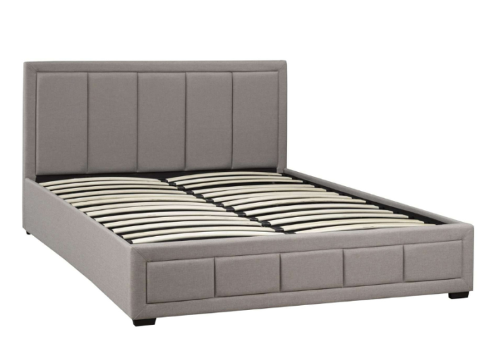 Westley Beige Linen Platform Bed w/ Hydraulic Storage - Image 2