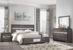 Harper Grey Wood Platform Bed w/ Storage Drawers