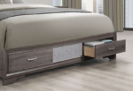 Harper Grey Wood Platform Bed w/ Storage Drawers - Image 4