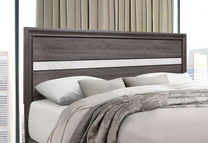 Harper Grey Wood Platform Bed w/ Storage Drawers - Image 2