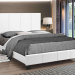 CFI-5471 White PU Leather Platform Bed