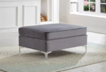 CFI-9281 Grey Velvet Ottoman