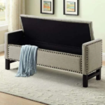 CFI-6405 Beige Fabric Storage Bench