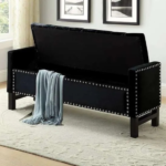 CFI-6401 Black Velvet Storage Bench