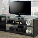 CFI-5020 Black Wooden TV Stand w/ Glossy Finish