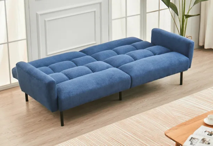 CFI-8040-Klik Klak Sofa Bed (Blue Fabric) - Image 5