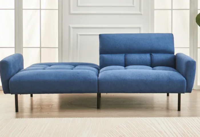 CFI-8040-Klik Klak Sofa Bed (Blue Fabric) - Image 2