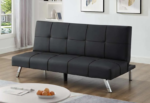 T-1530 Black PU Leather Sofa Bed