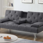 T-1516 Grey Fabric Sofa Bed