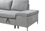 CFI-9022 Grey Linen Sofa Bed Sectional w/ Storage (LHF) - Image 2