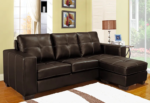 CFI-9356-Sectional W/Reversible Chaise (Brown PU)