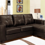 CFI-9356-Sectional W/Reversible Chaise (Brown PU)