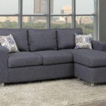 CFI-9325-Sectional W/Reversible Chaise (Grey Fabric)