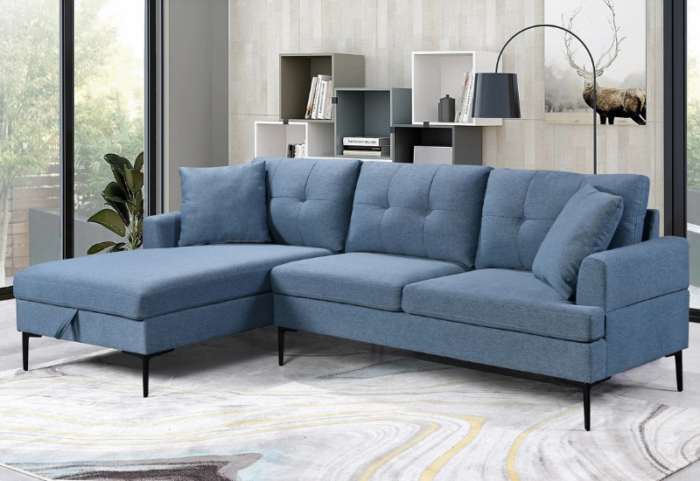 CFI-9065-LHF Sectional (Blue Fabric) - Image 2