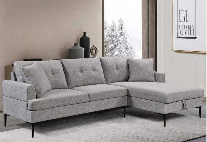 CFI-9061-RHF Sectional (Grey Fabric) - Image 3