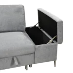 CFI-9022 Grey Linen Sofa Bed Sectional w/ Storage (LHF) - Image 3