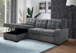 CFI-9050 Grey Linen Sofa Bed Sectional w/ Storage (LHF)