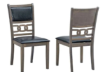 C-1083 Wooden Dining Chairs w/ Black PU Padding (Set of 2) - Image 3