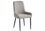C-1512 Grey Fabric Dining Chairs w/ Metal Legs (Set of 2) - Image 3