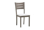 C-1052 Wooden Dining Chairs w/ Creme Fabric Padding (Set of 2) - Image 2