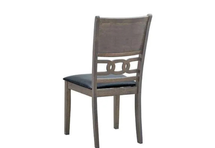 C-1083 Wooden Dining Chairs w/ Black PU Padding (Set of 2) - Image 2