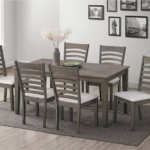T-1080a 63″ Wood Dining Set w/ Ladder Back Chairs