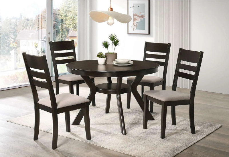 Untitled design - 2026-09-03T183910.475 T-1442c 63″ 7pcs White Marble Glass Dining Set w/ PU Chairs - Image 1