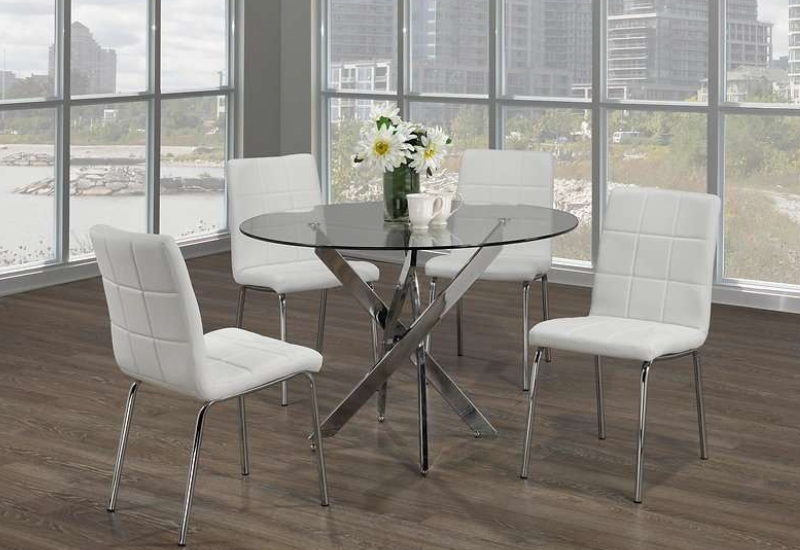Untitled design - 2026-09-03T222815.431 T-1447d 44″ 5pc Glass Dining Set w/ PU Leather Chairs - Image 1
