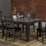 Oakley 64″-82″ Extendable Grey Wood Dining Set