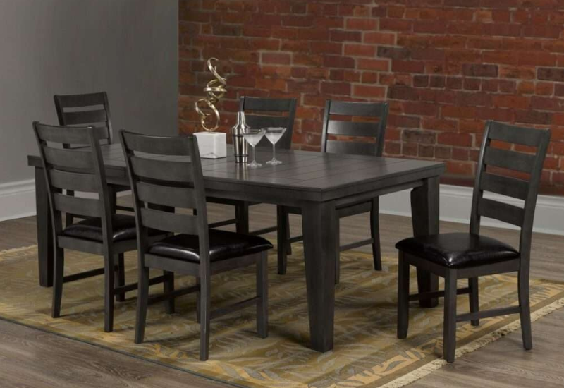 Untitled design - 2026-09-03T230924.176 Oakley 64″-82″ Extendable Grey Wood Dining Set - Image 1