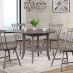Tulita 42″ 5pc Wood Drop Leaves Dining Set w/ Windsor Back Chairs