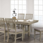 Victory 64″ Champagne Wood Dining Set