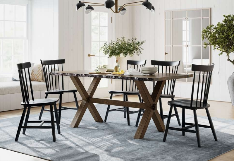 Untitled design - 2026-09-04T013544.105 T-3038e 60″ Live-Edge Wood Dining Set w/ Windsor Wood Chairs - Image 1