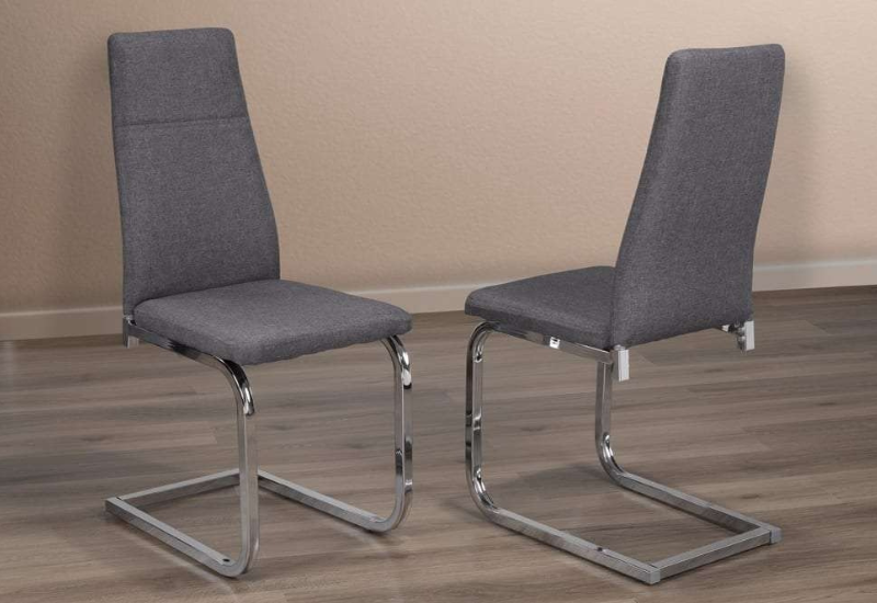 Untitled design - 2026-09-04T070815.487 T-210GC Grey Linen Dining Chair w/ Chrome Legs (Set of 2) - Image 1