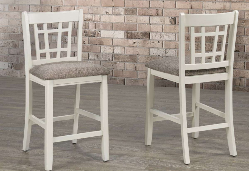 Untitled design - 2026-09-04T071441.203 Baltimore Distressed Oak White & Grey Counter Dining Chairs w/ Fabric Seat (Set of 2) - Image 1