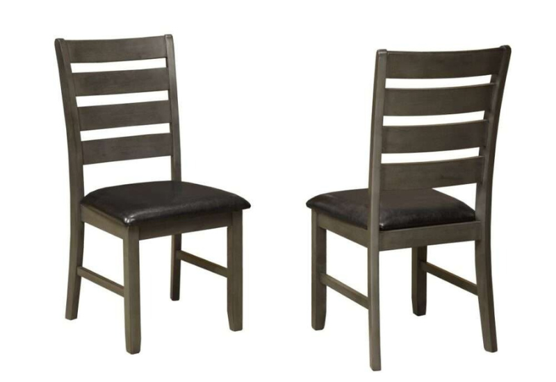 Untitled design - 2026-09-04T073350.531 Oakley Grey Dining Chairs w/ Dark Grey PU Seat (Set of 2) - Image 1