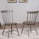 Tulita Oak Grey Windsor Wooden Dining Chairs (Set of 2)