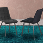 T-214BK Black Velvet Chairs (Set of 2)