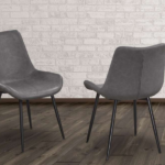 T-280 Grey Air Suede Chairs (Set of 2)