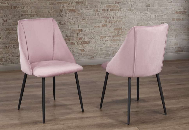 Untitled design - 2026-09-05T132833.340 T-212P Pink Velvet Chairs (Set of 2) - Image 1