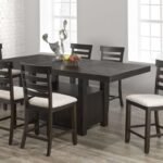 Ambassador 60″-80″ Dark Oak Extendable Counter Pub Dining Set